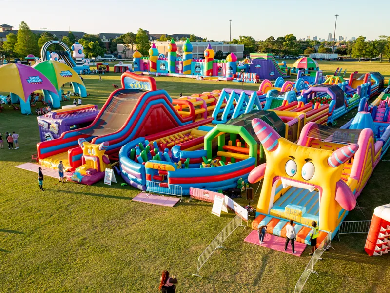 Какви са брезентовите материали за надуваеми замъци?